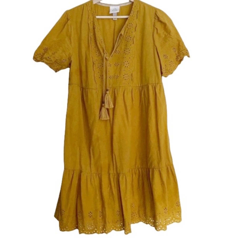 Mustard mini dress